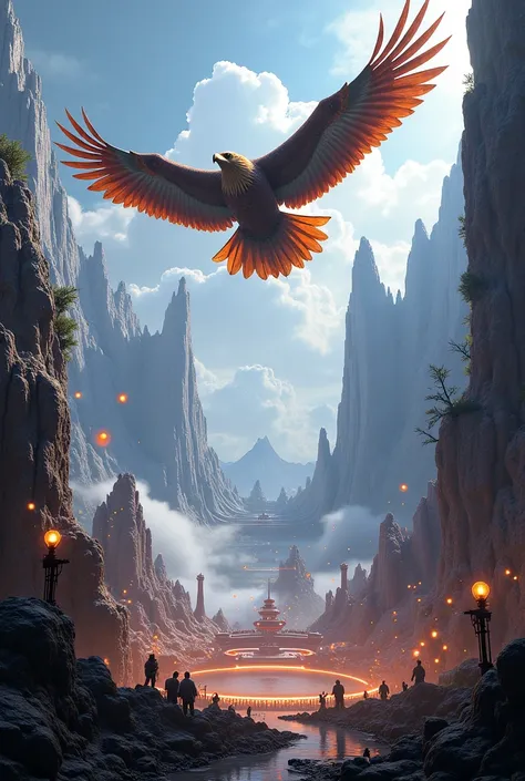 Give me fantasy texture with eagle for e sport