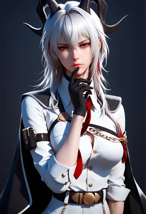 score_9, score_8_up, score_7_up, Girl's profile picture, realistic skin texture, detailed picture, HD32k, white long hair, red eyes,tired, weary eyes,Dark circles under her eyes,Painstaking Attention To Details,female character with silver-white short hair...