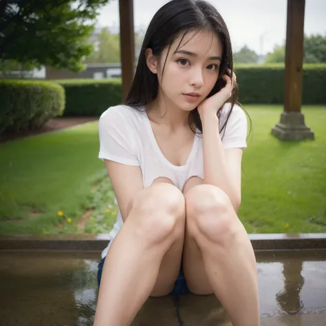     Highest quality,     focus on your face    , Soft light,      recording , (    photorealistic:1.4),      RAW photo in the loop ,
       Japanese Girl ,   alone,      it's cute , (pupil,      light in the eye    ),      looking at her beautiful face in ...