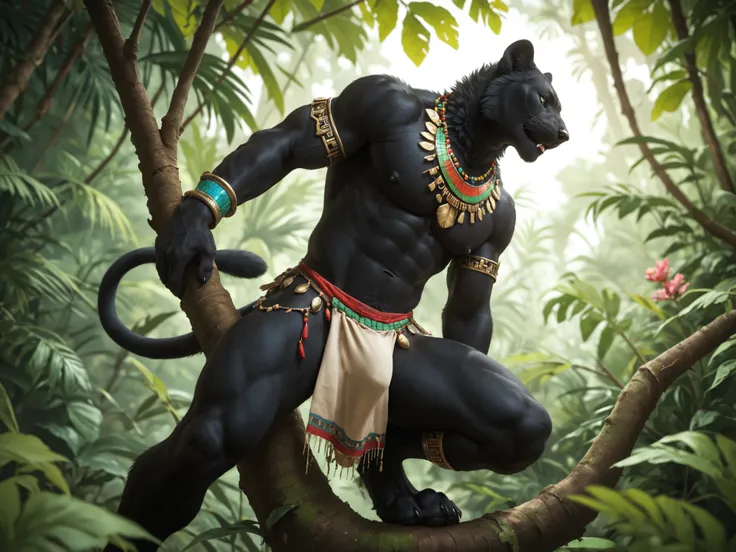 a slender anthropomorphic male black panther, black panther furry, anthro black panther, black fur, slender character, slender, green eyes, barefoot, digitigrade, paws, black pawpads, black panther hands, black claws, black claws on hands, black pawpads on...