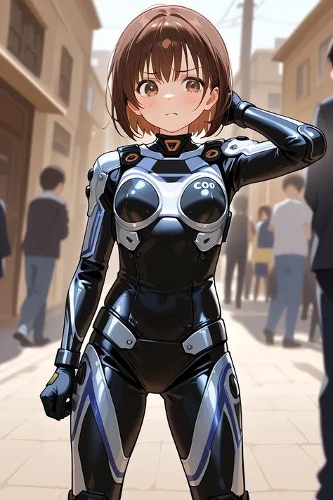 Backstreets,  Beautiful Young People Who Touch Their Bodies ,   Robocop cosplay  , Looks weak, 18 years old, RoboCop wearing a cool and shiny rider suit has been detained by the Japanese,   Frightened RoboCop  