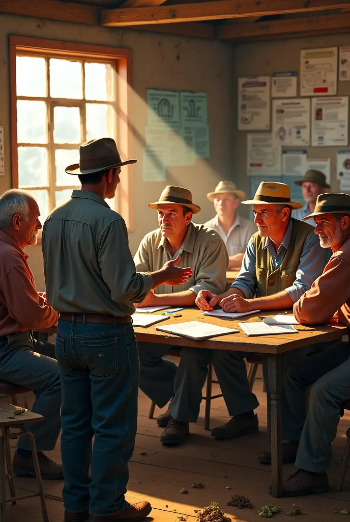 Farmers in a seminar 
