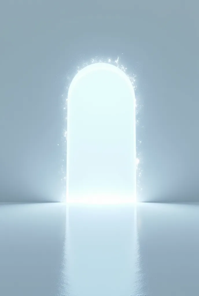 Open portal on wall, white padded wall