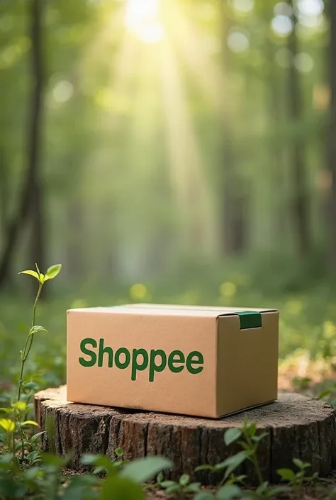 sustainable box with the Shoppee logo