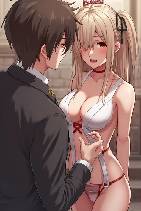 anime porn scene of a woman with huge breasts and a guy, detailed picture of Shitao, pixiv, concept art, top rated on pixiv, 2 p, 2b, from  girls frontline , Аяка Genshin Impact, from Arknights , details.  girls frontline ,  seductive anime girl , tits, pi...