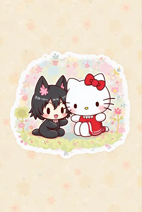 Pucca and hello kitty cute wallpaper
