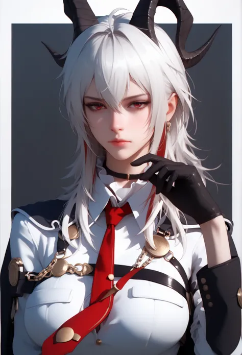 score_9, score_8_up, score_7_up, Girl's profile picture, realistic skin texture, detailed picture, HD32k, white long hair, red eyes,tired, weary eyes,Dark circles under her eyes,Painstaking Attention To Details,female character with silver-white short hair...