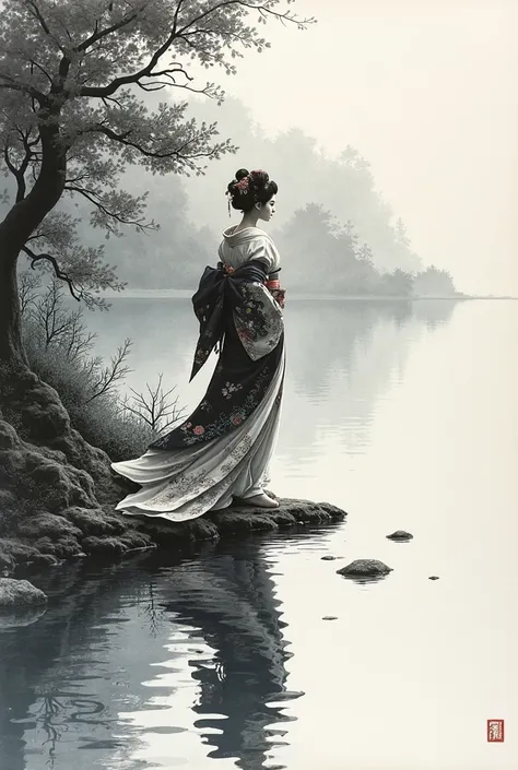 ink geisha at the lake