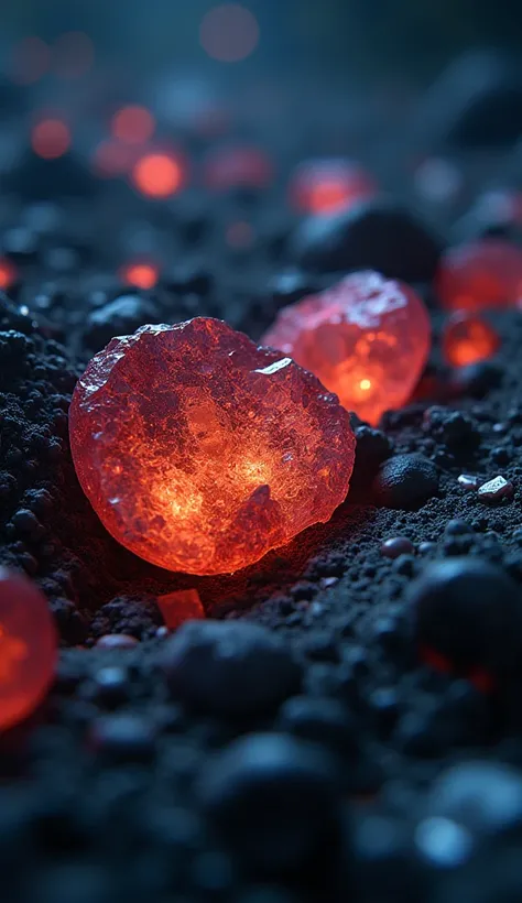 "realistic, cinematic, dramatic lighting, 4K, ultra-detailed, emotional expression" "A close-up of rare-earth minerals, glowing mysteriously, representing their value in modern geopolitics."
