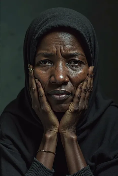 A 52 year old African woman - with hidden face - who is a sex victim of her employer.