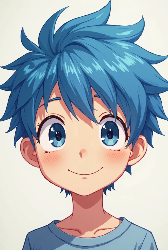 A boy with blue hair 立繪