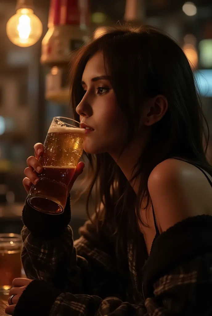 Girl with a beer