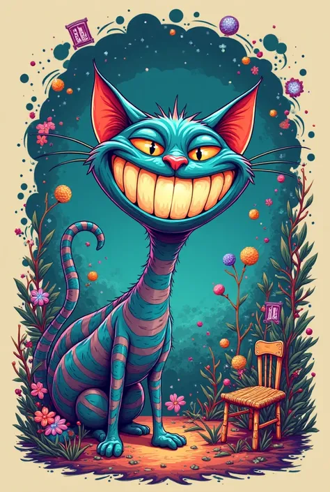 Make the third year t-shirt, inspired by the laughing cat from Alice and Wonderland.