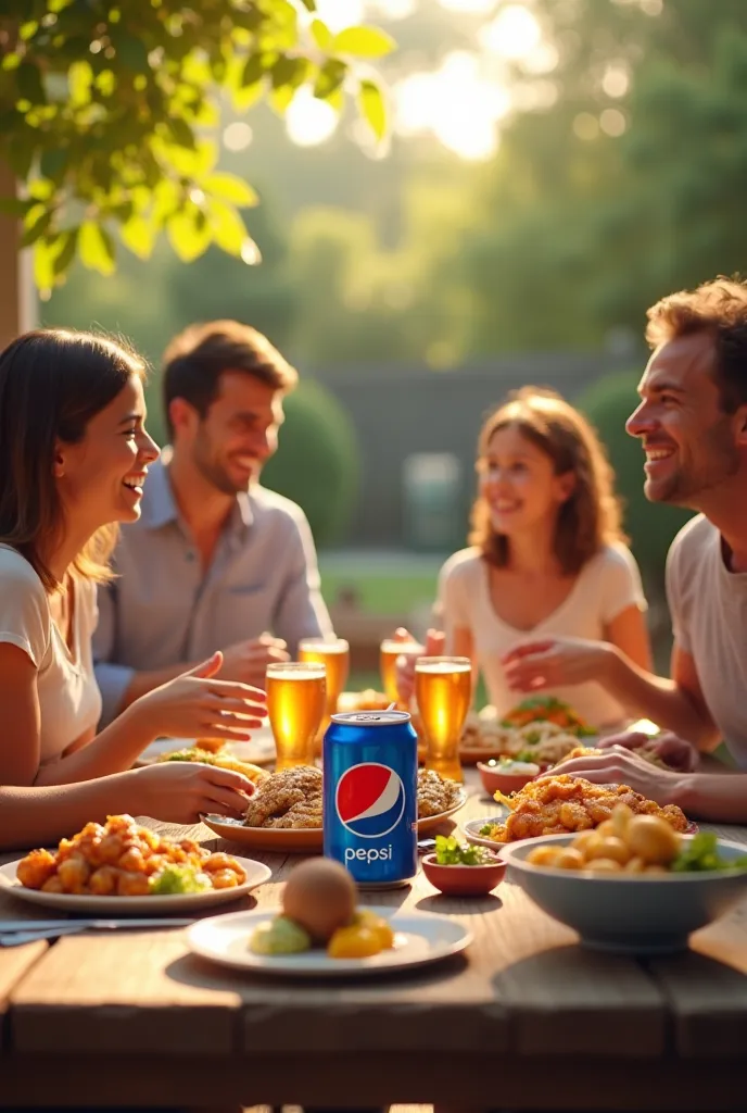 OUTDOOR FAMILY TABLE STARRING A CAN OF PEPSI