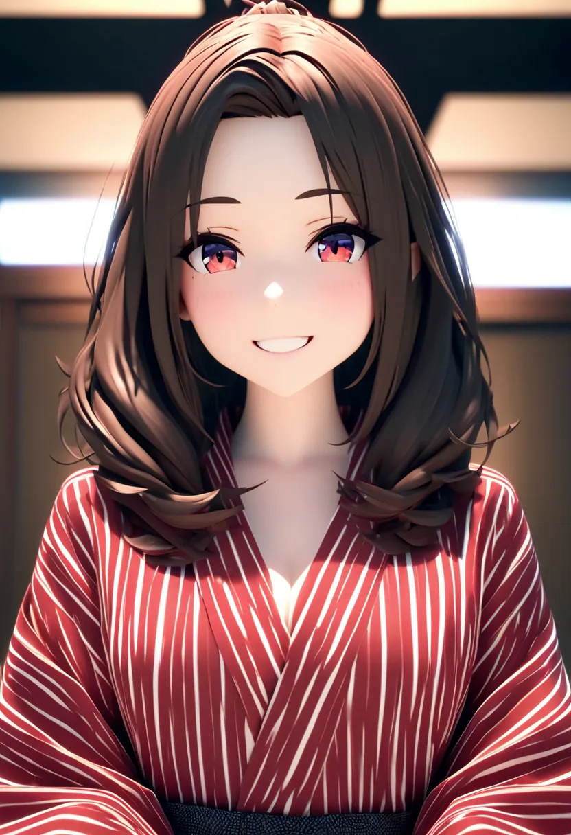  masterpiece ,  high quality,  3d,Yuzuko, ,   Cute Japanese   ,  155 cm , perfect anatomy,  super real,  Adorable super detailed portrait of a stylish young Japanese woman,  23 years old, : 150cm,  Slender and bright, A genuine smile . ,  with an extremely...