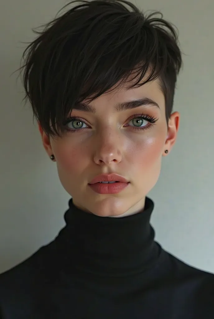 Create sexy short haired woman with short hair 