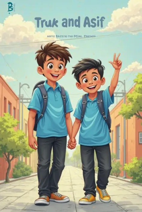 Title: True Friendship

Part 1: The Best Friends

Rehan and Asif are two best friends. They always wear blue shirts and black pants. They walk to school together, laughing and talking about their favorite cartoons