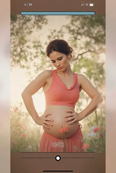 Make this image of a pregnant woman