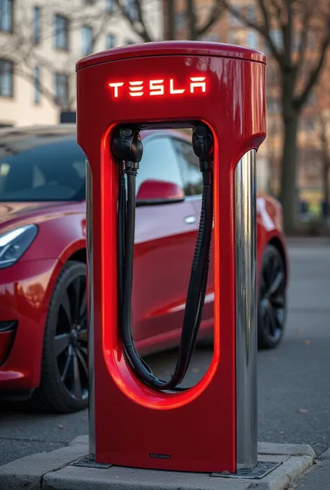  le superchargeur : Remplacement des couleurs de base : Remplacer la couleur blanche du superchargeur par du noir. Remplacer la couleur rouge (pour l'écriture "TESLA" et les parties intérieures rouges) par du jaune. Changement du texte : Remplacer l'écritu...