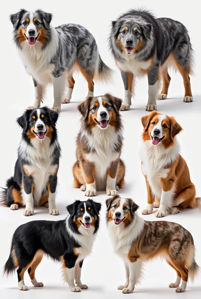 I want you to give me images of cuts of Australian shepherd all the cuts there are 