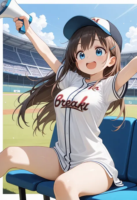 masterpiece, best quality, amazing quality, very aesthetic, absurdres, cute face, slender, detailed eyes, detailed hair, 
BREAK 1girl,real skin,very cute face,tareme,medium breasts,
BREAK (wearing baseball shirt:1.0),(long length shirt:1.0),baseball cap,
B...