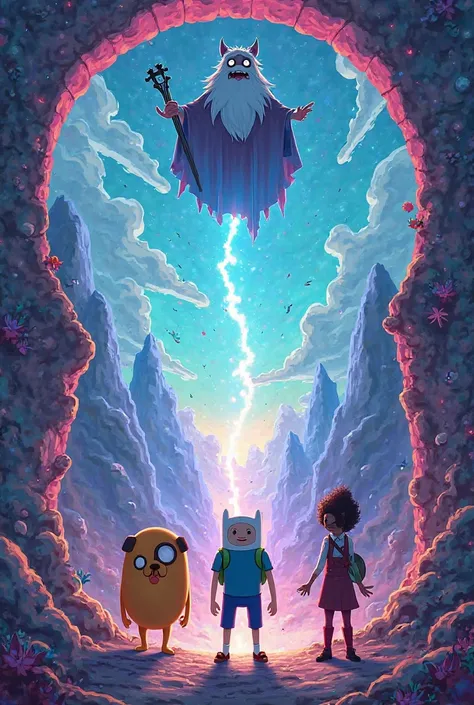 (Suddenly a portal opens and Finn, Jake, Marceline and the Ice King).
