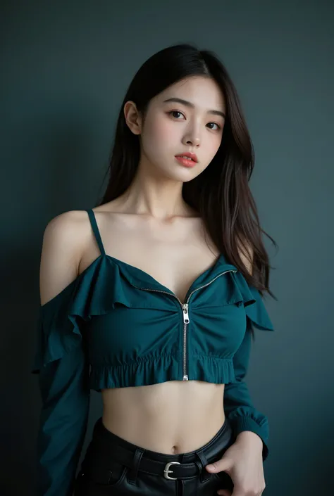 18 years old、(big breasts:2), (slim body:1.5), ( long and thin legs:1.5), ( small ass in plain black:1.5), High Resolution, masterpiece, accurate, Highest quality, high detail, ( super real:1.8),
A young Asian woman, positioned slightly off-center towards ...