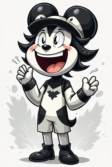 With the black and white uniform, And he's more animated cartoonized 