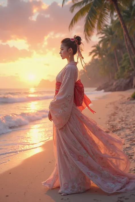 Young Princess Nogaya on the beach, Professional photo 
