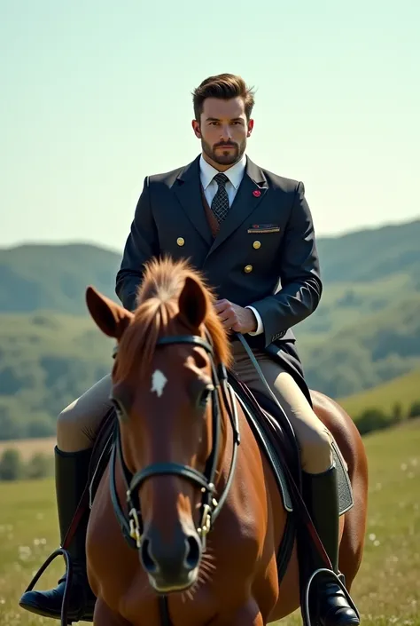 Handsome horse rider