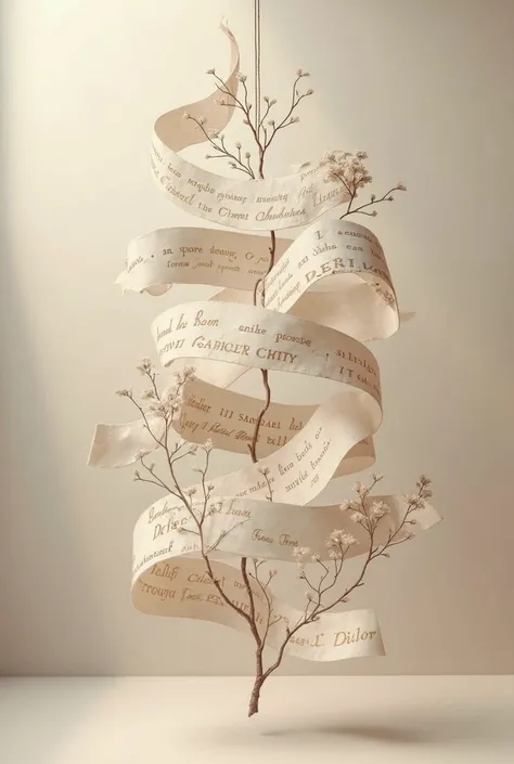 Ribbon of a family tree 