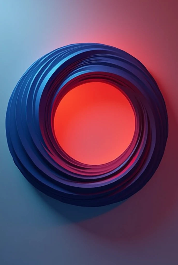 Stylish half blue half red circle 