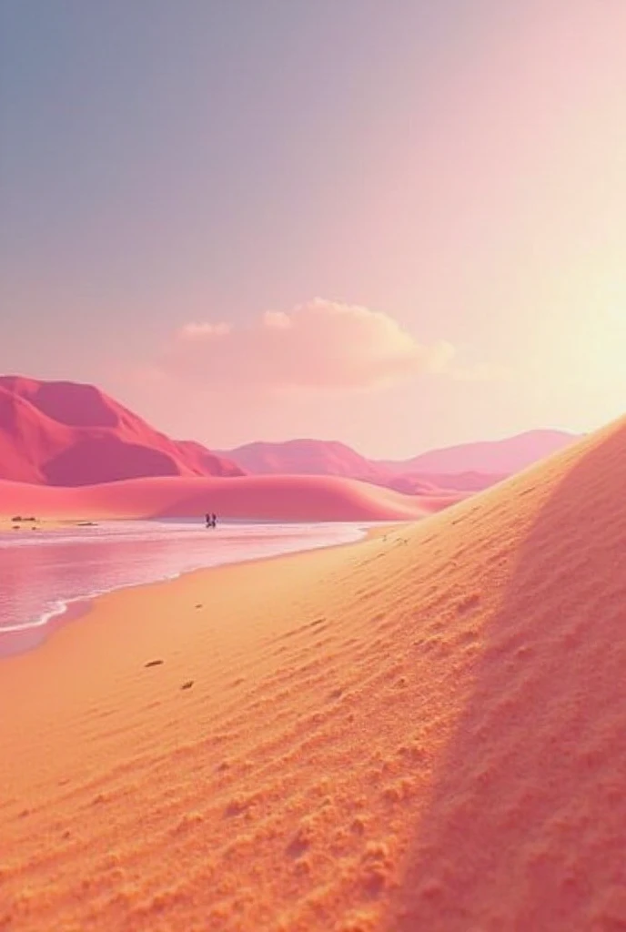 Combine gold fuchsia pink dunes beach