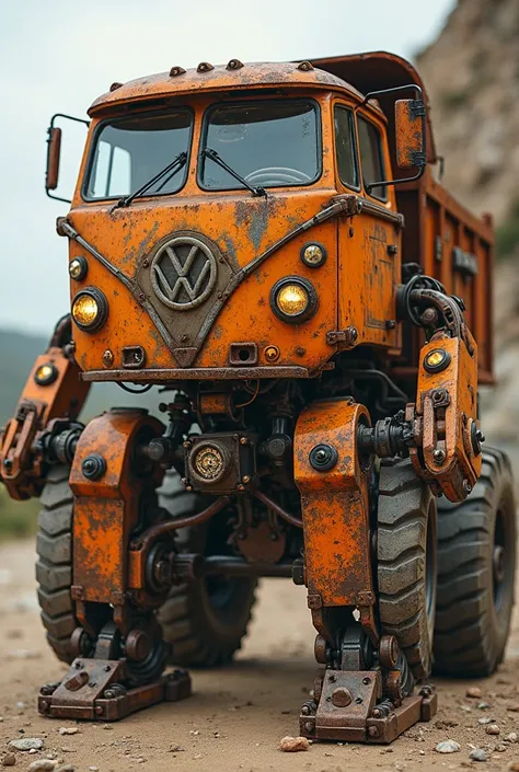 The transformer is based on the VW Hormiga, a rare Volkswagen commercial vehicle from Mexico, and is decorated in a rusty orange and black. His appearance radiates a worn, but robust look of, as if it had survived countless uses as a load carrier.

His upp...