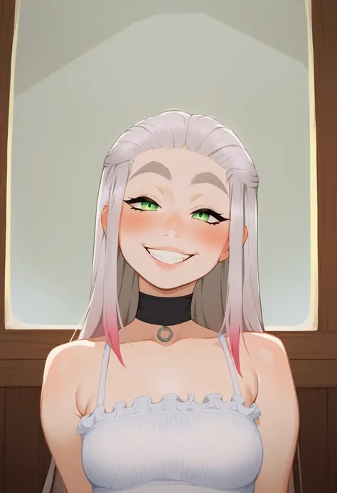 score_9, score_8_up, score_7_up, score_6_up, score_5_up, 1girl, solo,
Aisling_Gnsisir, (multicolored hair, silver hair,), very long hair, very green eyes, pale skin, white skin, thick eyebrows, 1girl,
choker, grin, teeth, 1920s setting, flapper dress,
sedu...