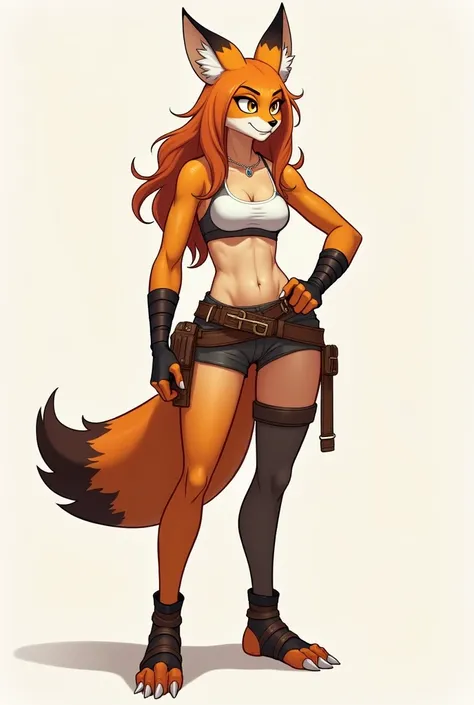 1. External appearance: type: Furry, Furry, inspired by the fox.  Length: 158 cm, short, but graceful and fast.  Physical structure: her body is sporty and slim, which gives it light lightness and speed.  Her chest is very large and highly prominent, which...