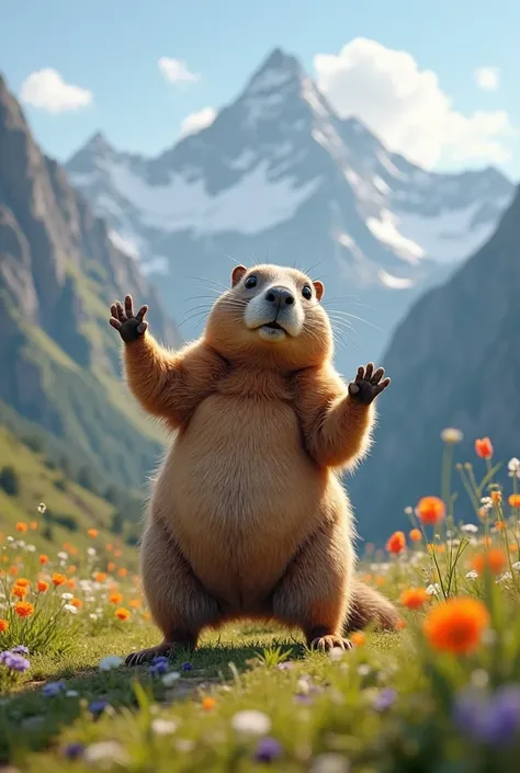 A marmot who in the Macarena