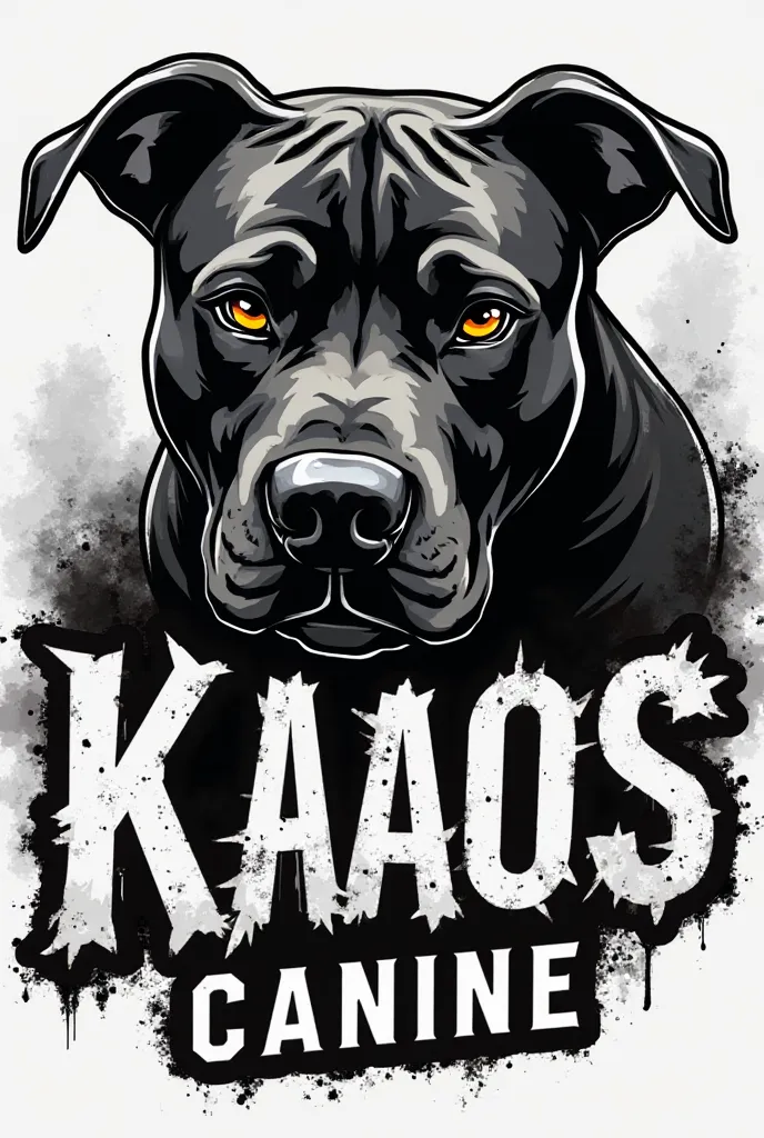 You can generate a logo with a pit bull that says KAAOS CANINE