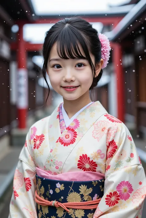 Very detailed, detailed, highest quality, super high quality, highest resolution, petite very young Japanese girl, happy smiling face, detailed facial depiction, detailed eye depiction, wide open eyes, cute double eyelids, thick lips, black hair, dark pupi...
