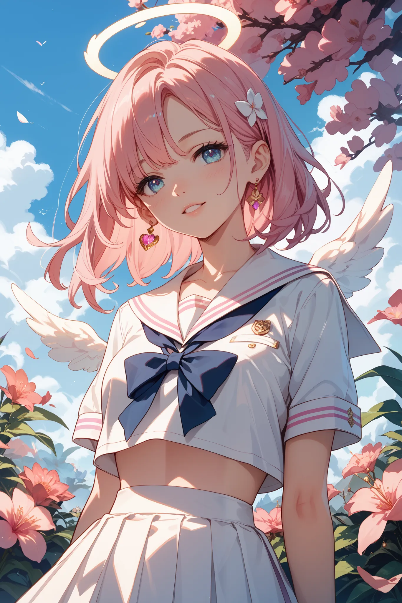 pink hair　sailor suit　Angel