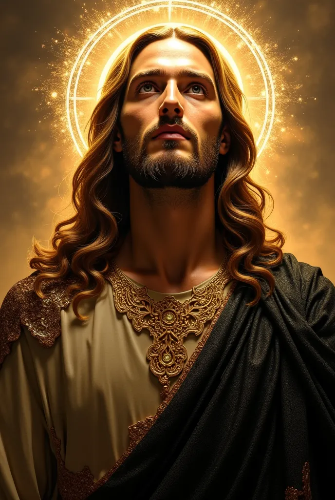 Jesus Christ in black and gold 