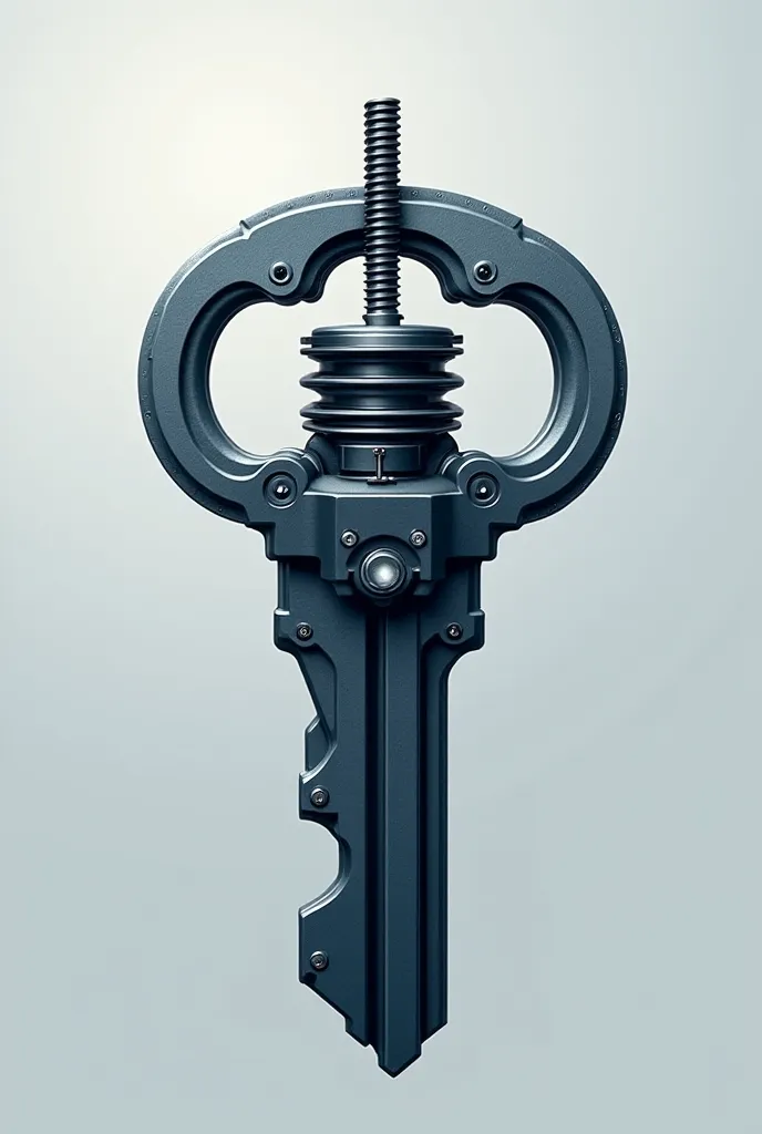 Logo for a mechanical workshop in which you have an engine bolting on a key perfectly 