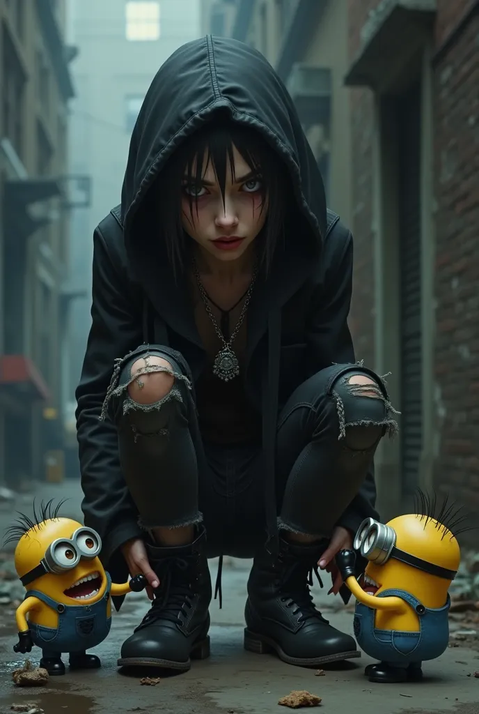 Create an emo that was abused by the Minions 