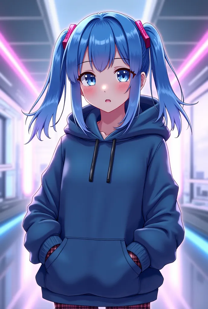 Generate Kasane Teto in hoodie