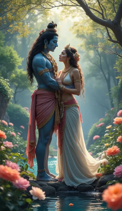 Lord shiva parvati full screen HDR colour full vivah  very beautiful pice 
Area flower 🌹 garden island hands varmala 

