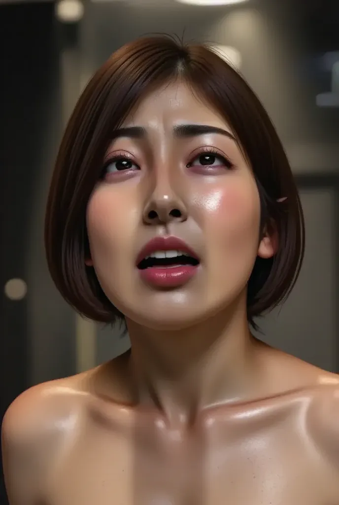  beautiful girl ,  kneel in front of viewers , (( There was a shadow of a big penis on her face )),  she looks up at her penis in awe ,   fine facial features ,  photorealistic,  Dramatic Lighting,  high quality, 8k,   More details, masterpiece. pupils ope...