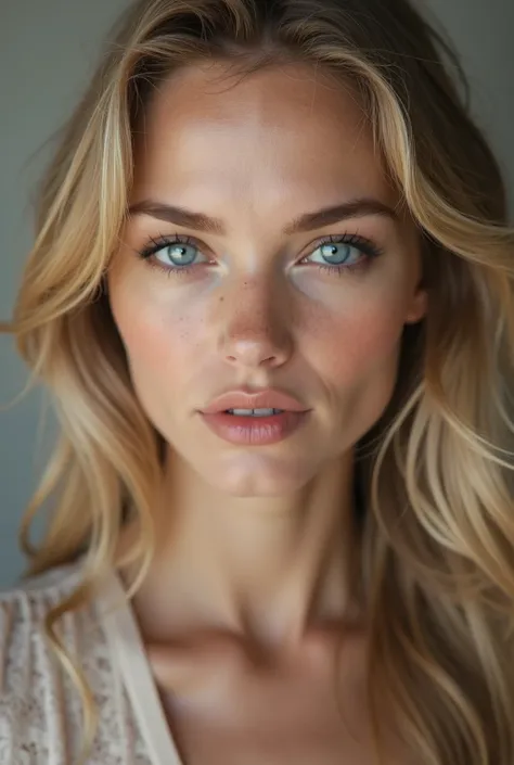 belle femme blonde au yeux bleu sexy en sous vêtement rouge 