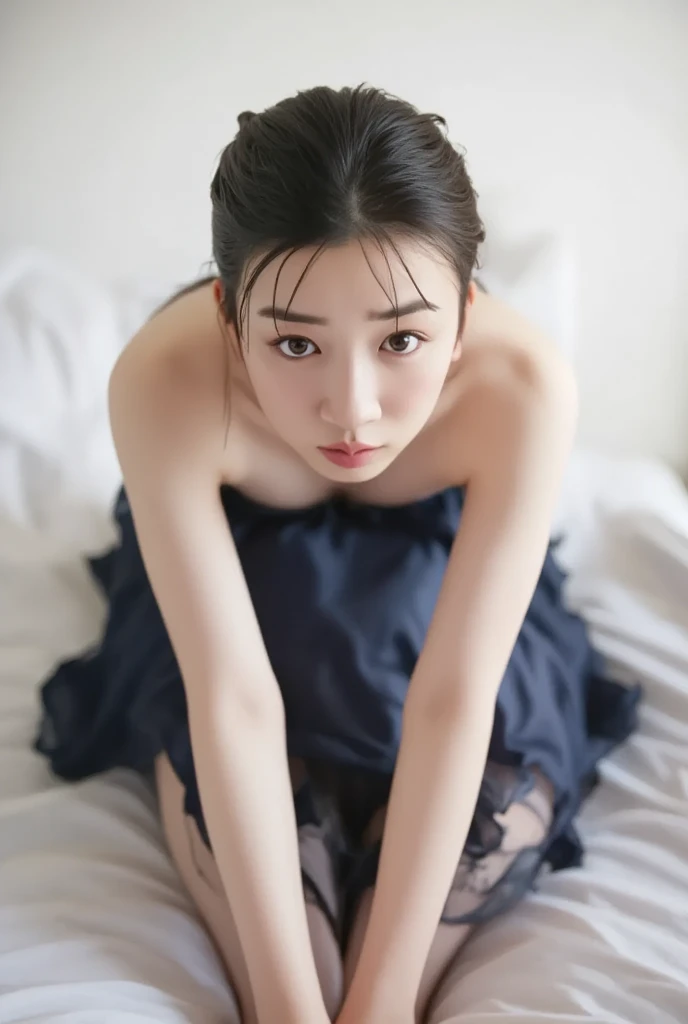     20 YEAR OLD JAPANESE WOMAN  , with  big breasts,  thin waist, (   correct body anatomy   ,  detailed faces,  closed my eyes), ( lie on your back on the bed: 1.4),    I feel severe pain, that, I&#39;m crying in fear ,  gasping for physical pain  , (  ex...