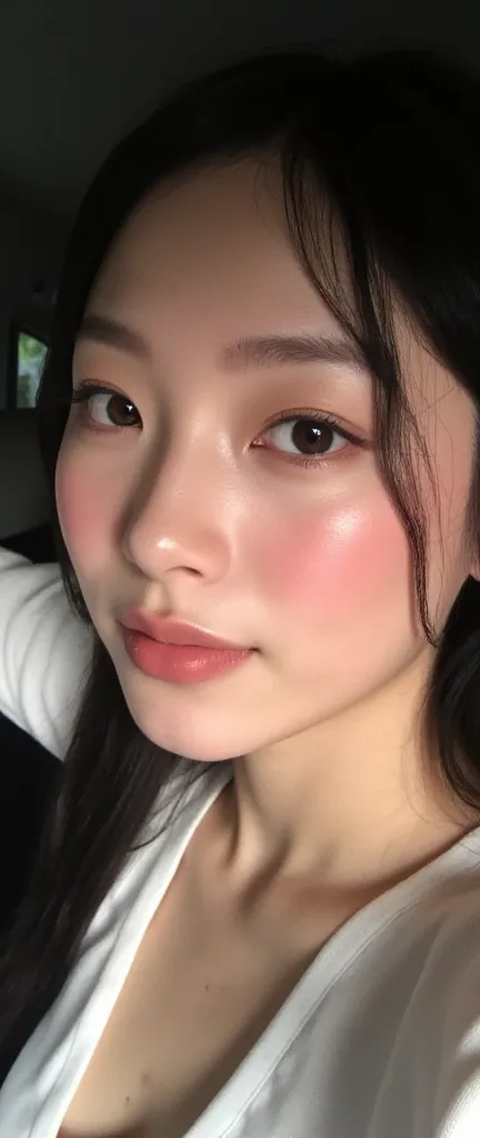 Ultra-detailed, hyper-realistic Korean idol skin, smooth and flawless texture, soft natural glow, subtle pores, delicate highlights and shadows, slight pink undertone, even complexion, perfect shading, ultra-high resolution, fine details in skin texture, h...