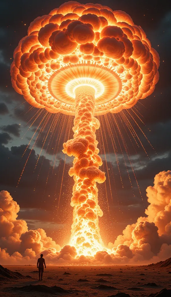 An atomic explosion in the sky.